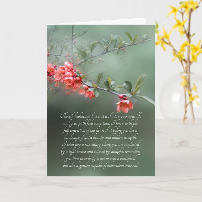 Cartes de rétablissement pour la leucémie Fleurs d (Fleur jaune)