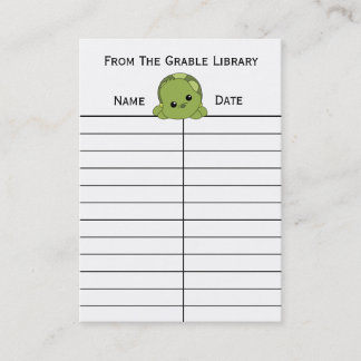 Cartes de retour du livre de la tortue Lil