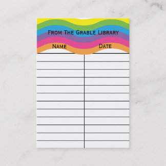 Cartes de retour Rainbow Wave Book
