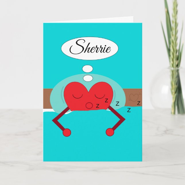 Cartes de rêves de nuances de vert Cœur (Devant)