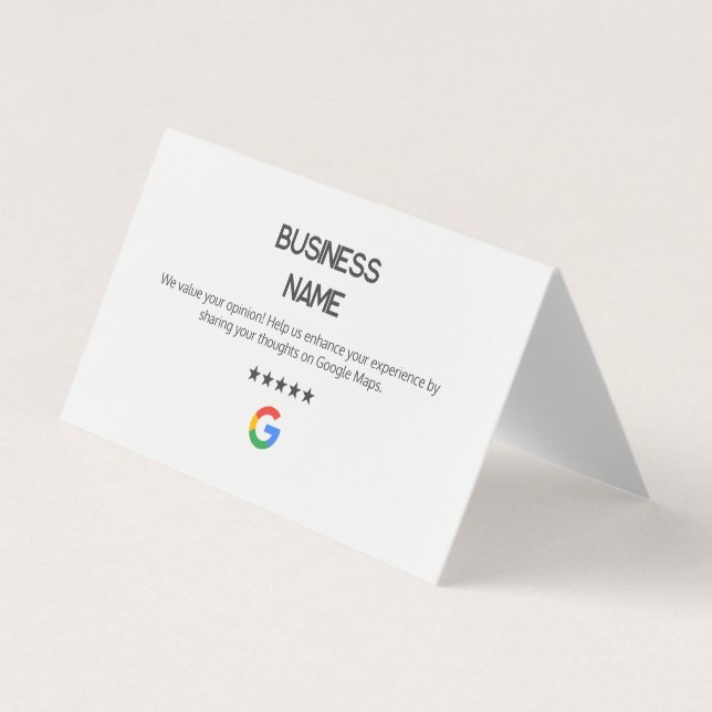 Cartes de révision Google minimales (Devant)