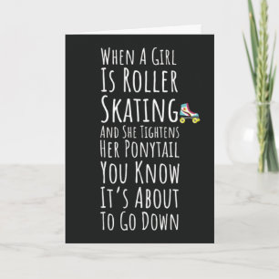 Cartes de Rollerskating Filles Patins à Roulettes 