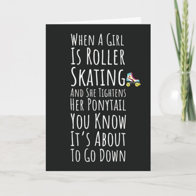 Cartes de Rollerskating Filles Patins à Roulettes  (Devant)