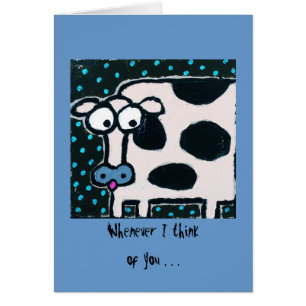 cartes de rougissement lunatiques de vache