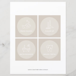 Cartes de routine quotidienne pour enfants Tableau