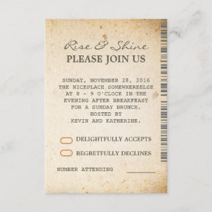 Cartes de RSVP supplémentaires pour le brunch du d