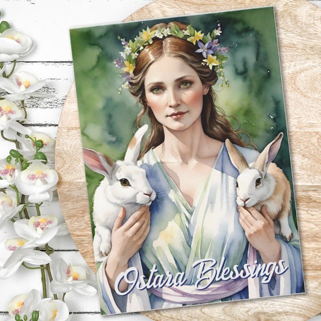 Cartes de Sabbat de l'équinoxe de printemps de la  (Ostara Goddess Spring Equinox Sabbat Wicca Holiday Card)