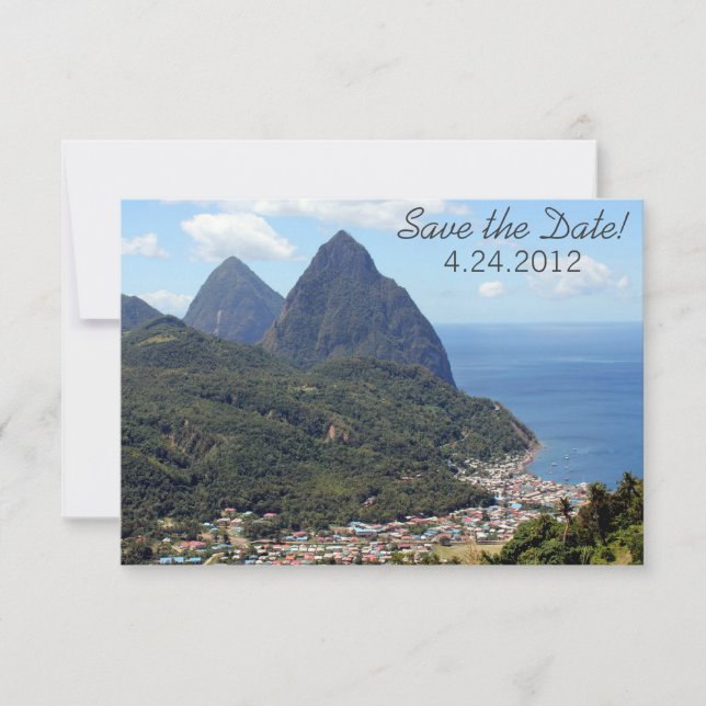 Cartes de Saint-Lucie pour réserver la date (Devant)