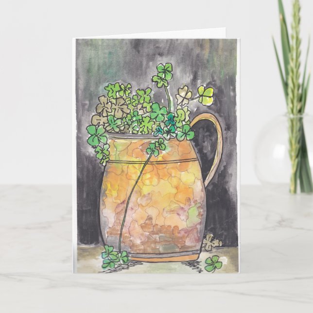 Cartes de Saint-Patrick avec des trèfles  (Devant)