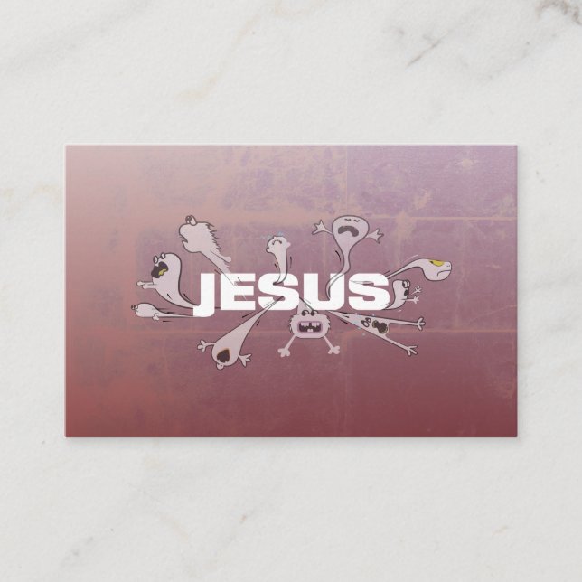 Cartes de Saint-Scripture Jésus effrayant (Devant)