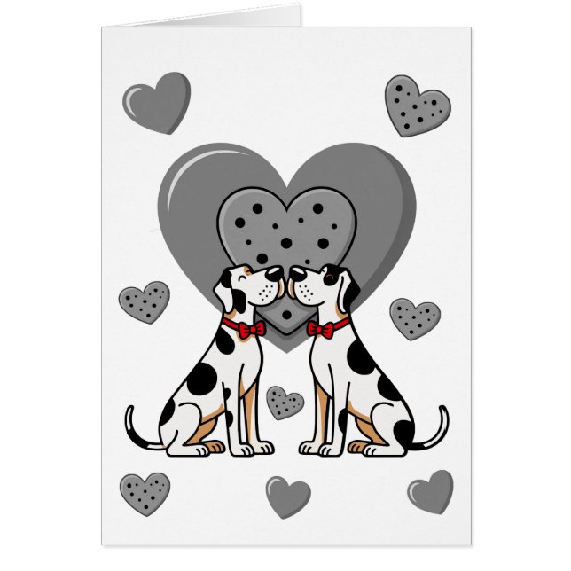 cartes de Saint-Valentin Grand Danois (Devant)