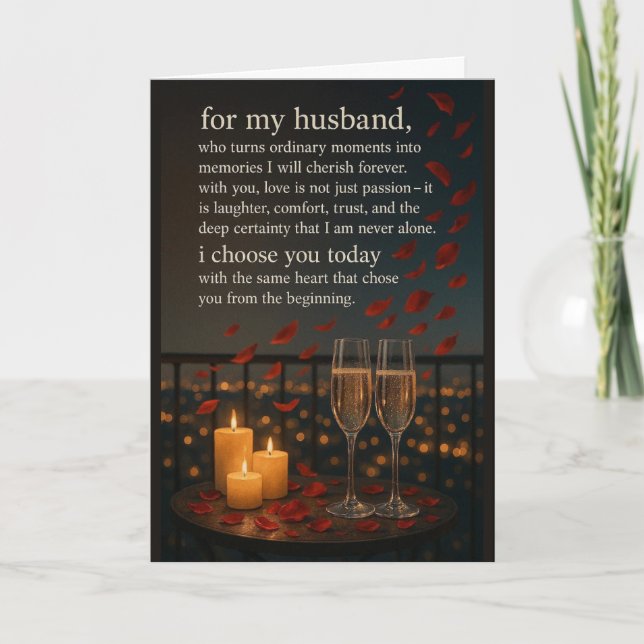 Cartes de Saint-Valentin romantiques pour mon mari (Devant)