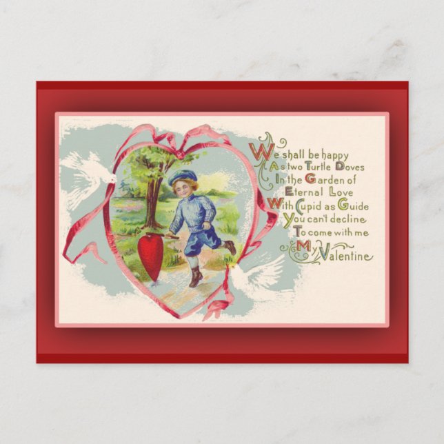 Cartes de Saint-Valentin Vintages nostalgiques (Devant)