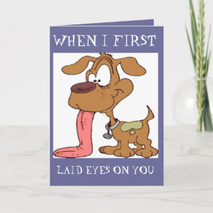 CARTES DE SALUT PERSONNALISÉES - CHIENS - AMOUR -