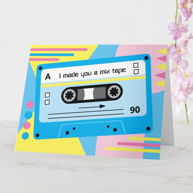Cartes de salutations en cassette mixte Old Skool  (Orchidée)