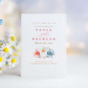 Cartes de sauvegarde à l'aquarelle Fleur sauvage B