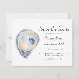 Cartes de sauvegarde aquarelle huître