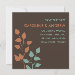 Cartes de sauvegarde de date de doubles branches d
