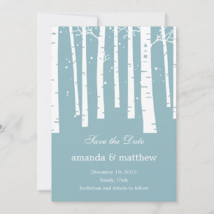 Cartes de sauvegarde de date de mariage de forêt d