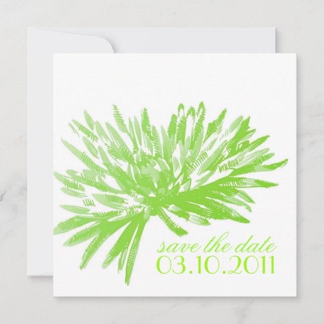 Cartes de sauvegarde de date florales modernes (Devant)
