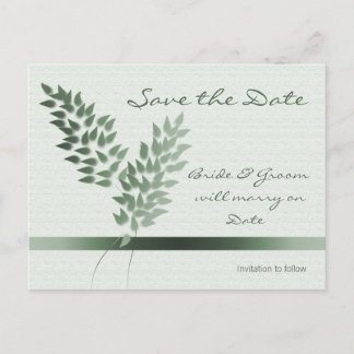 Cartes de sauvegarde de la date Bourgeons verts