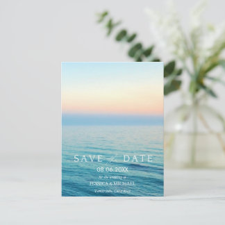 Cartes de sauvegarde de mariage à la plage au couc