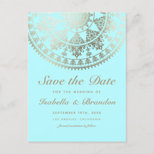 Cartes de sauvegarde de mariage Mandala Solaire en