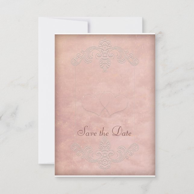 Cartes de sauvegarde de mariage Mauve Rustique (Devant)