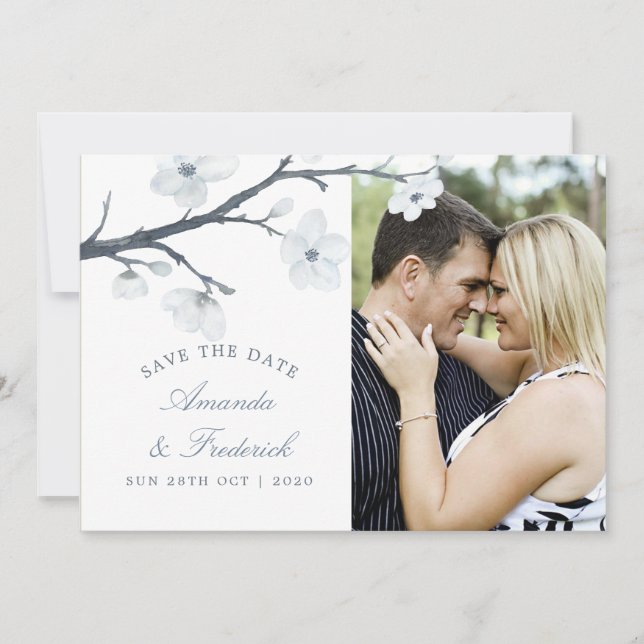 Cartes de sauvegarde de mariage pour la floraison  (Devant)