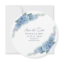 Cartes de sauvegarde Hortensia Bleu