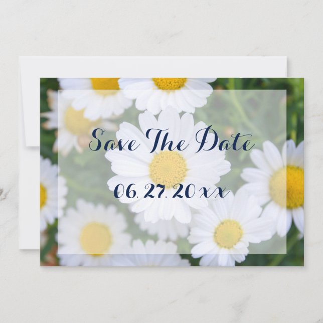 Cartes de Save The Date Fleuris Personnalisés avec (Devant)