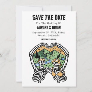 Cartes de "save the date" pour un mariage en campi