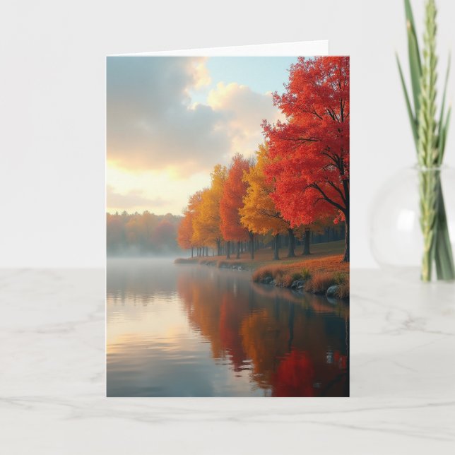 Cartes de scène de la fête des pères Crimson Trees (Devant)
