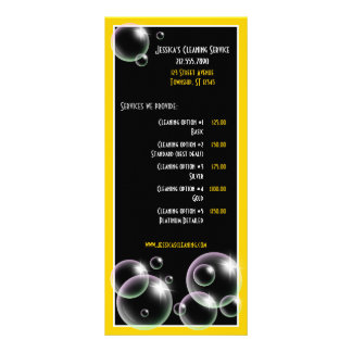 Cartes de série de nettoyage des bulles jaunes