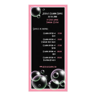 Cartes de série de nettoyage des bulles roses