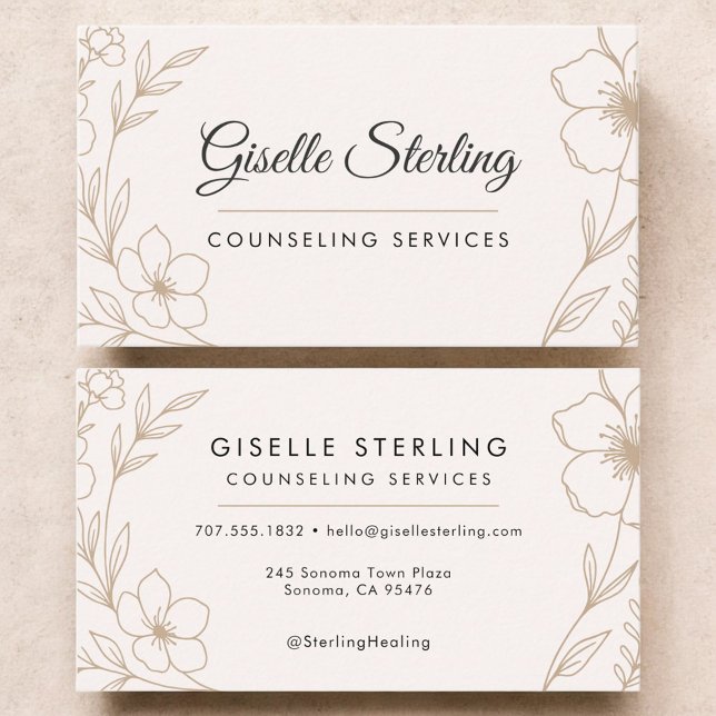 Cartes de services de conseil floral botanique  (Créateur téléchargé)