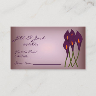 Cartes De Siège Calla Lilies (Violet)