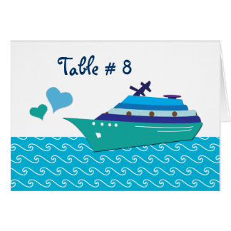 Cartes de siège de la table des navires de croisiè