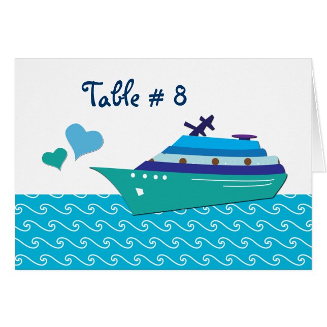 Cartes de siège de la table des navires de croisiè (Devant horizontal)