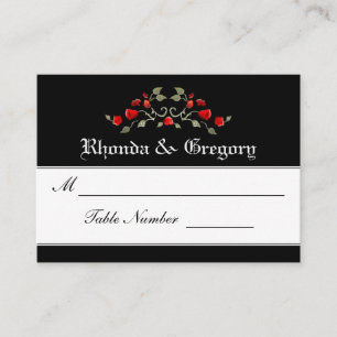 Cartes de siège mariages - Correspondance des rose
