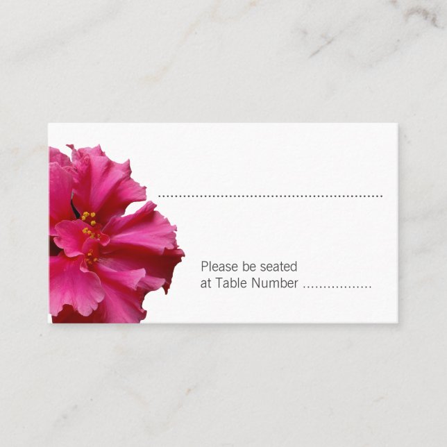 Cartes de siège pour Hibiscus rose vif (Devant)
