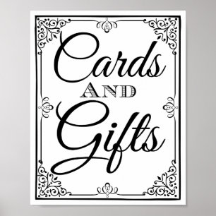 Cartes de signe mariage et tableau cadeaux