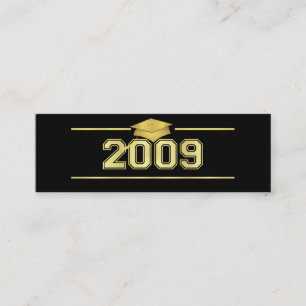 Cartes de signet d'obtention du diplôme - or 2009