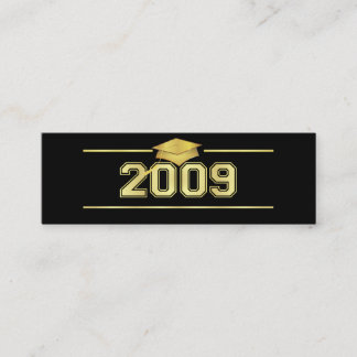 Cartes de signet d'obtention du diplôme - or 2009