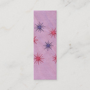 Cartes de signet miniatures, motif de fleurs rouge