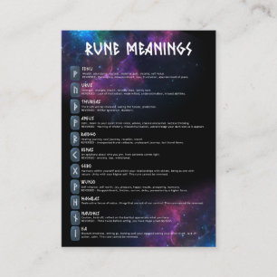Cartes de signification de la rune de Galaxy