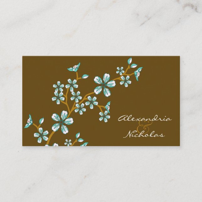 Cartes de site Web Mariage en fleurs de cerisier T (Devant)
