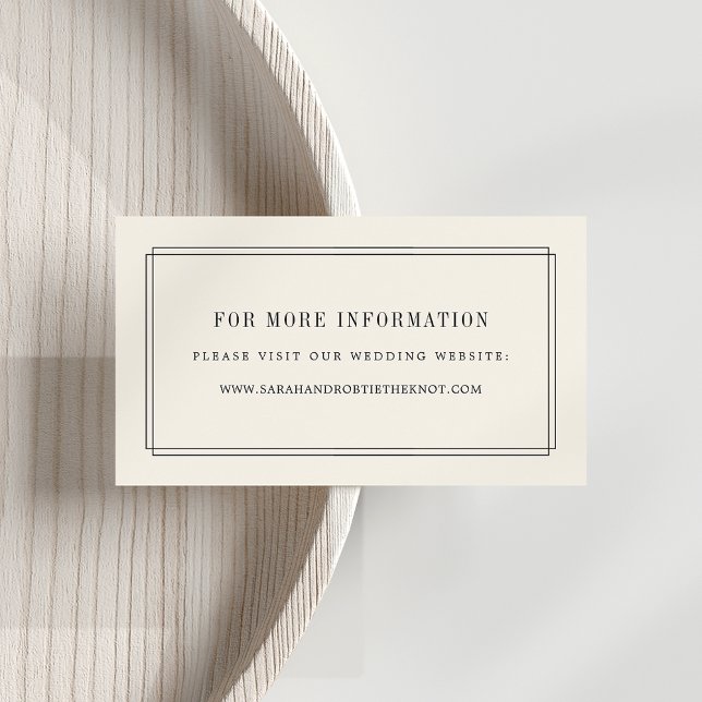 Cartes de site web Mariage intemporelles | Ecru (Créateur téléchargé)