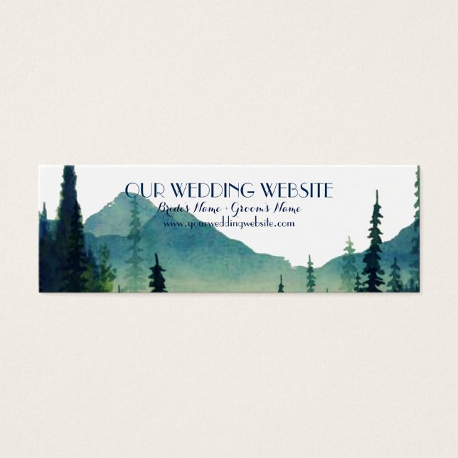 Cartes de site web mariage - Mariage de camping (Devant)