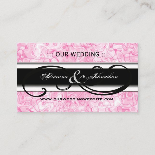 Cartes de site web Mariage personnalisées (Devant)
